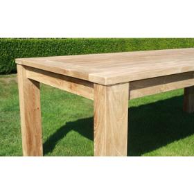 garden table teak wood 200x90x75 cm