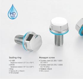 hygienic design stainless steel hexagon screws