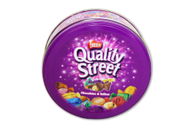 NESTLE Nestlé Quality Street (Chocolates & Toffees) round metallic box