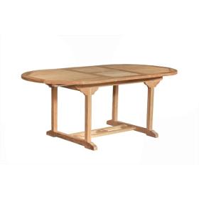 extendable garden table teak wood
