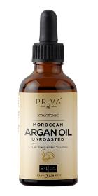 Priva Oil Organic Moroccan Argan Oil (1oz) Usda Certified