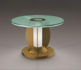 Gueridon lighted pedestal table