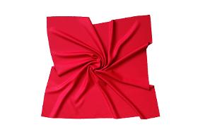 Red satin bandana, 100% twill silk, women's scarf 55cm