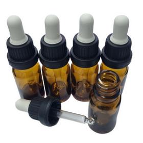 Glass Bottle Amber 10 ml with Assembled Dropper Morning
