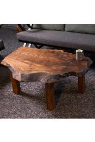 One piece wooden coffee table, natural wood coffee table