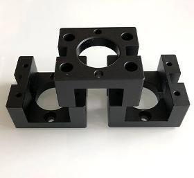 CNC milling aluminum block black anodized