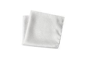 Men's pocket square 100% microfiber - white