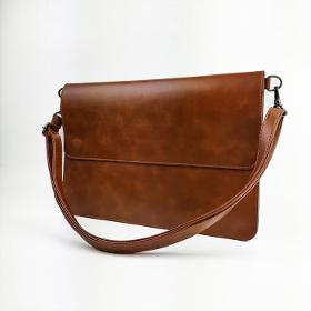 Leather Laptop Case with Adjustable and Removable Strap