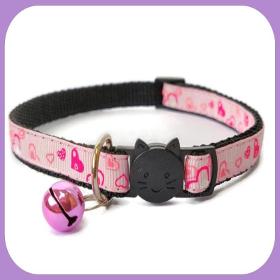 Light Pink With Pink Love Hearts Kitten Collar