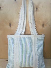 Handwoven designer  tote  bag.Recycled!