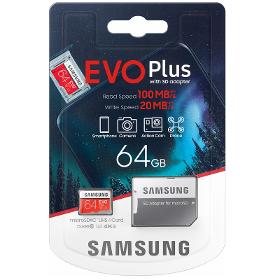 Samsung Microsd Card Evo+ 64gb Class10 + Adapter Mb-mc64ha/eu