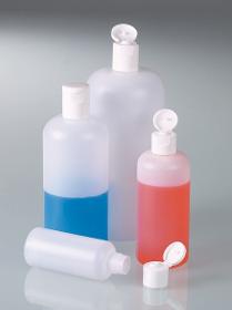 Round bottles with snap closure