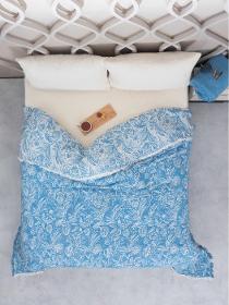 Muslin 4ply Jacquard Garden Pattern Bedspread/Blanket
