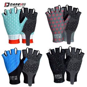 Darevie Deeppink/deepskyblue/black/multicolor Halffinger Cycling Gloves