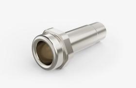 Deep drawn stainless steel sleeve with hexagonal flange