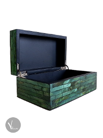 Green Treasure Box with Mother of Pearl Inlay
