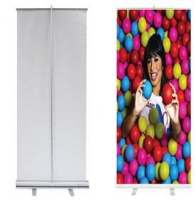 Roll Up Banner 80x200cm Aluminum Stand