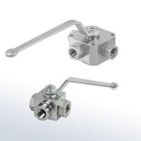 Three-Way Ball Valves with Threaded Connections