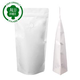 Stand-up pouch white kraft paper high barrier with valve 1000g