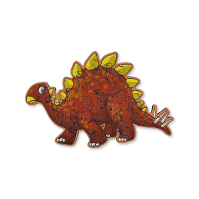 The Red Stegosaurus Wooden Puzzle