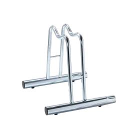 One Space High Grounded-based Bike Conjuction Rack In Galvanized Steel