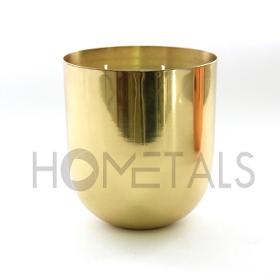 Large golden candle containers with scented soy wax