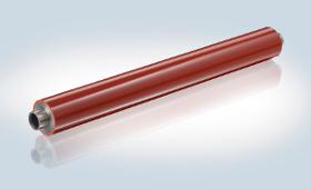 Rollers with solid silicone/PFA coatings