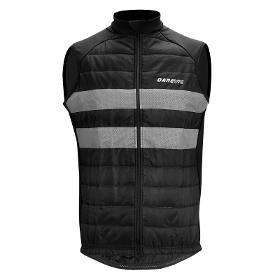 Darevie Black Eiderdown Cycling Vest With Reflective Stripes Dvj154