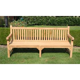 wooden garden bench teak 240x57x92 cm