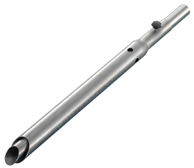 Stainless steel suction lance 45°chamfered