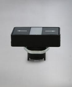 Dual illuminated push button black-black with indicator EPDL / F up-down