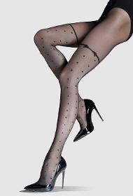 Ladies dot-patterned tights producer
