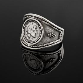 Goddess Athena Coin Ring, Handmade Ring, Sterling Silver Rin