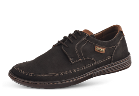Men's loafers with laces in dark brown