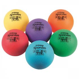 Set of 6 Colored Poly PG Balls