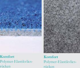 Comfort elastic fleece polymer coating for tennis floors