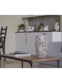 Handpainted Glass Vase for Flowers | Oval Vase | Interior Design Home Room Decor