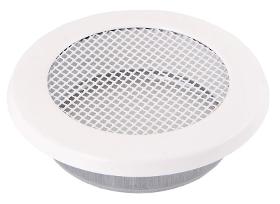 Round ventilation grille 125mm white