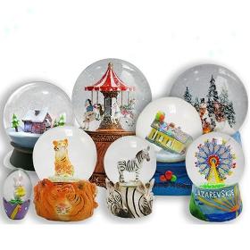 Custom souvenir engraved resin eiffel tower snow globe