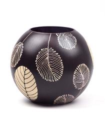 Handpainted Glass Vase for Flowers | Painted Glass Bubble Vase | Interior Design