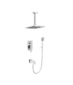 Three outlets square concealed shower set | lav013