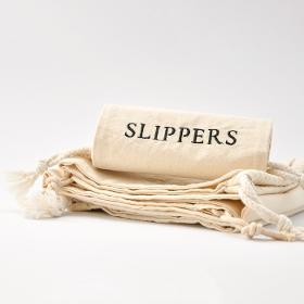 Natural Cotton Slipper Bag