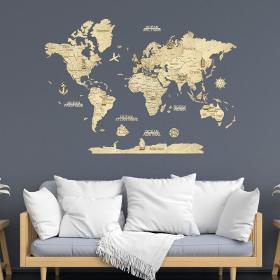 2D wooden world map Сlaire L