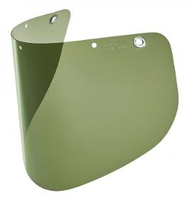 Face shield made of polycarbonate, green