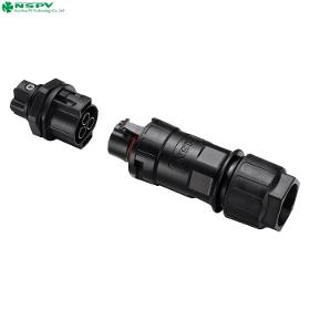 500V Solar AC 3P Connector Cable Male To Panel Female
