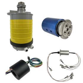 Electrical, pneumatic, or hydraulic collector, slip ring