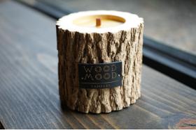 Rocky Compact Coniferous | reusable candle in wood