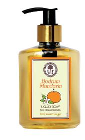 Organic Olive Oil Liquid Soap Bodrum Tangerine 250 ml Plastic Bottle