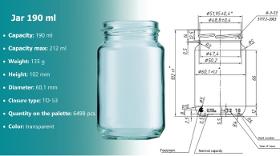 Glass jars 190 ml