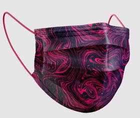 Medizer Mouds Series Meltblown Fuchsia Patterned Medical Mask
